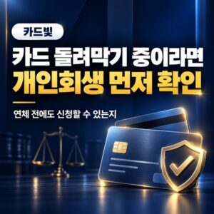 카드 돌려막기 중 개인회생 | 연체 전 신청과 정리 순서