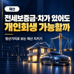 전세보증금·자동차가 있어도 개인회생 | 청산가치로 보는 재산